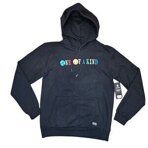 Navy Yard One Of A Kind Hoodie Mens M Black Graphic Pullover Sweatshirt